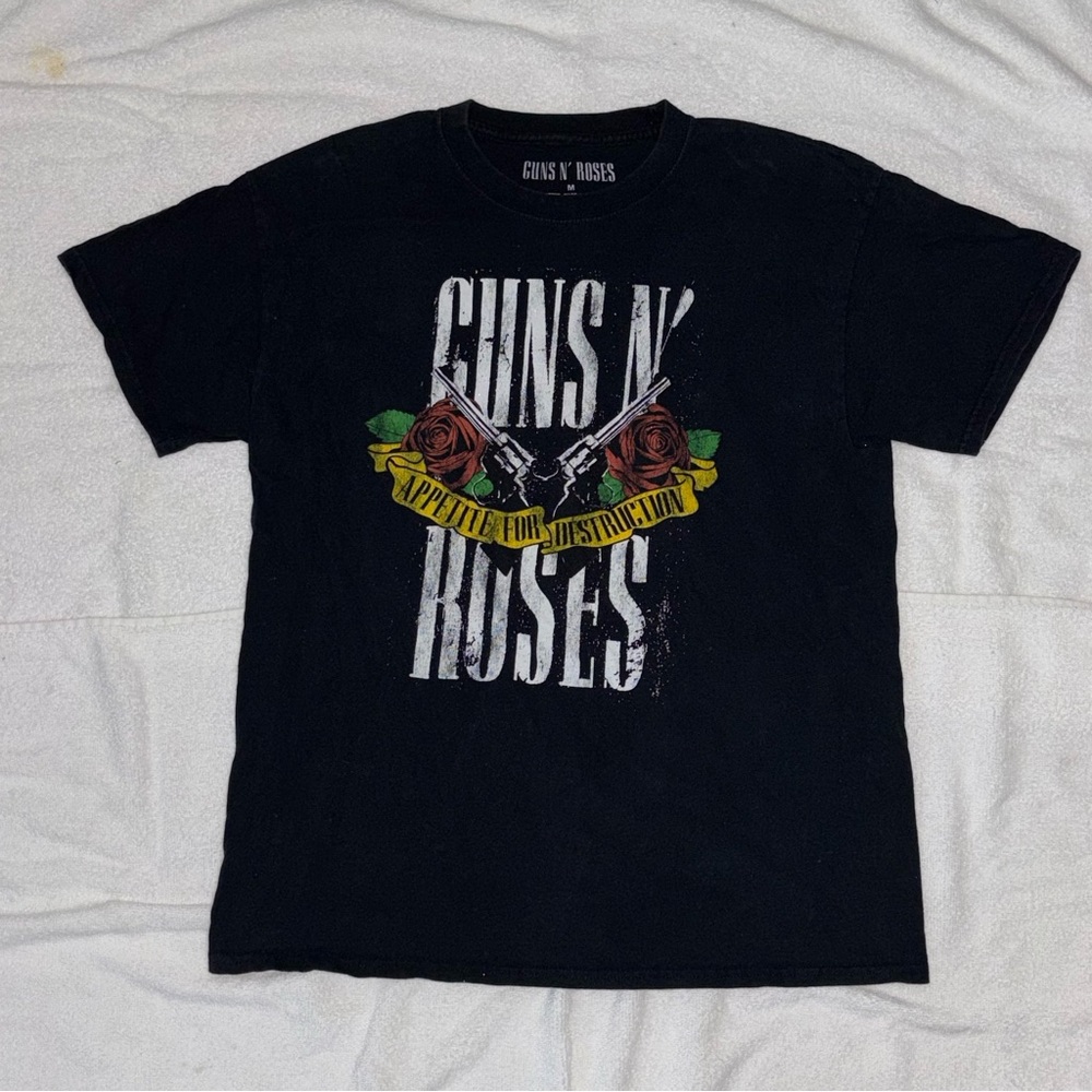 Vintage Guns N' Roses Black Graphic T-Shirt Size M